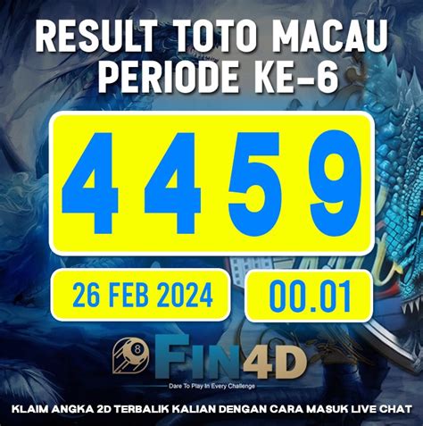 Hari ini min depo 10k. Data toto macau 2024.