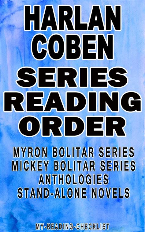 Harlan Coben Series Reading Order by My Reading Checklist