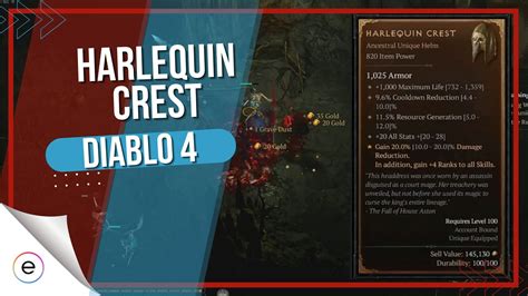 Harlequin crest diablo 4. Harlequin Crest (Uber) Melted Heart of Selig (Uber) Ring of Starless Skies (Uber) ... Even though Uber Lilith is the strongest boss in Diablo 4, she doesn’t drop too many exciting rewards, and ... 