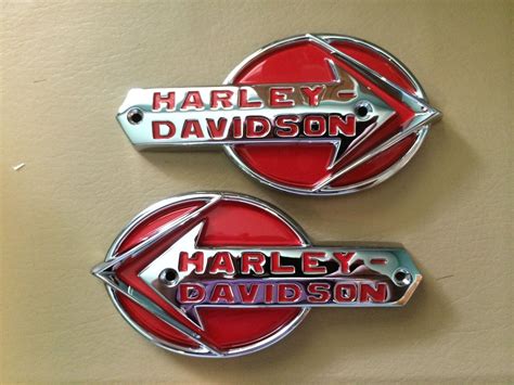 Harley Emblems For Gas Tank, Set of 2 self-adhesive adapter plates to  install ZPN 768956 emblems on Fat Bob style gas tanks, except on 2008 to  present Touring & Trike.