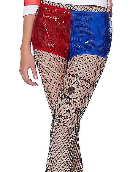 Harley Quinn Shorts Sequin: Unleash Your Inner Villainess with Shimmering Style