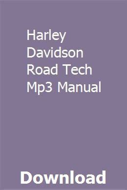 Harley davidson road tech mp3 manual. - Real estate office policy manual colorado.