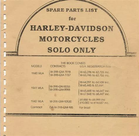 Harley davidson wla teile handbuch katalog 1940 1942. - Incidences économiques de la sécurité sociale..