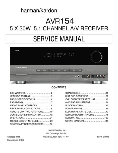 Harman kardon avr 154 owners manual. - Yamaha ysr50 ysr 50 servizio officina riparazione manuale.