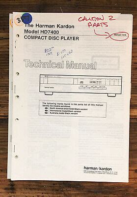 Harman kardon hd 7400 cd player owners manual. - 1998 toyota rav4 owners manual pd.