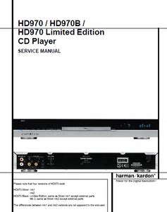 Harman kardon hd970 hd970b cd player service manual. - Guía del usuario del ensamblador avr.