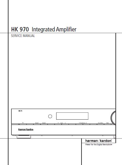 Harman kardon hk 970 integrated amplifier repair manual. - El retrato en el arte (hojas literarias).