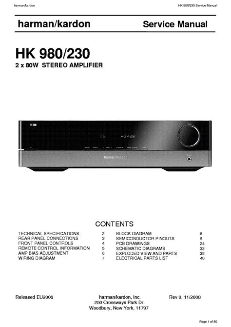 Harman kardon hk 980 230 stereo amplifier service manual. - A laboratory manual for environmental chemistry by r gopalan.