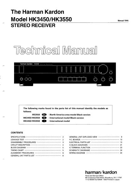 Harman kardon hk3450 3550 stereo receiver repair manual. - Espanol en directo - nivel 1a.