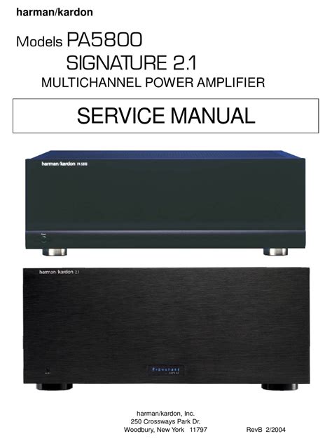Harman kardon pa5800 signature 2 1 multichannel power amplifier repair manual. - Le guide vert week end lille michelin.