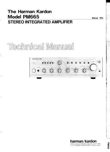 Harman kardon pm665 stereo integrated amplifier service manual. - International handbook on the preparation and development of school leaders.