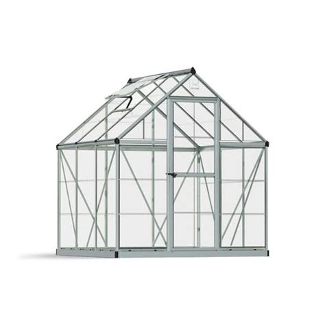 Harmony 6 ft. x 6 ft. Silver/Clear DIY Greenhouse Kit - The Home Depot