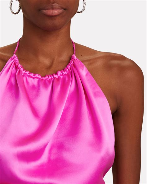 Harmur Tie-Back Silk Halter Top INTERMIX®