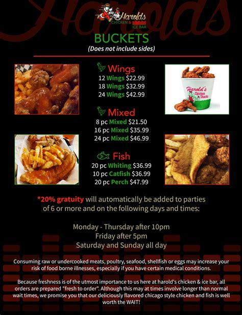 Harold's chicken and ice bar charlotte. Hours: 11AM - 12AM. 440 E McCullough Dr Ste A-100, Charlotte. (704) 900-6945. Menu Order Online. 