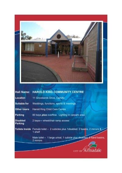 Harold King Community Centre - My Community Directory