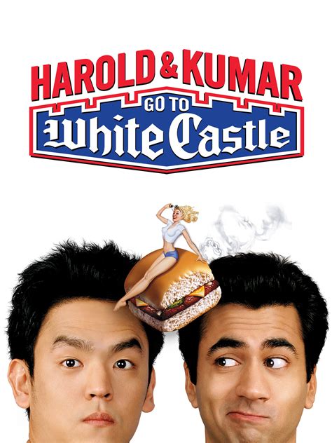 Harold kumar go to white castle. R. 2004. 1 hr 28 min. 7.0 (203,497) 64. Harold & Kumar Go to White Castle is a 2004 comedy film directed by Danny Leiner and stars John Cho as Harold Lee and Kal Penn as Kumar Patel. The film follows the hilarious misadventures of two stoner friends who embark on a wild and wacky journey to satisfy their munchies crave for White Castle burgers. 