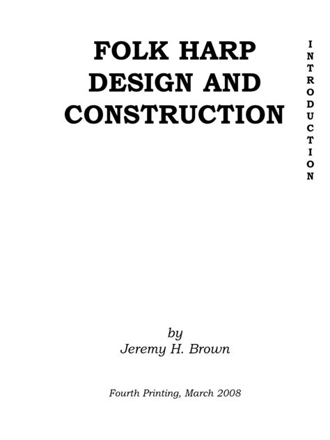 Harp design and construction: The Journal of the …