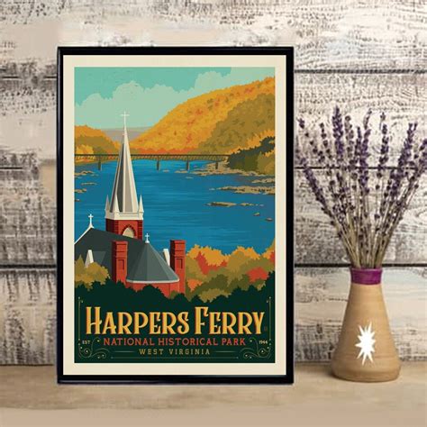 Harpers Ferry Poster - Etsy