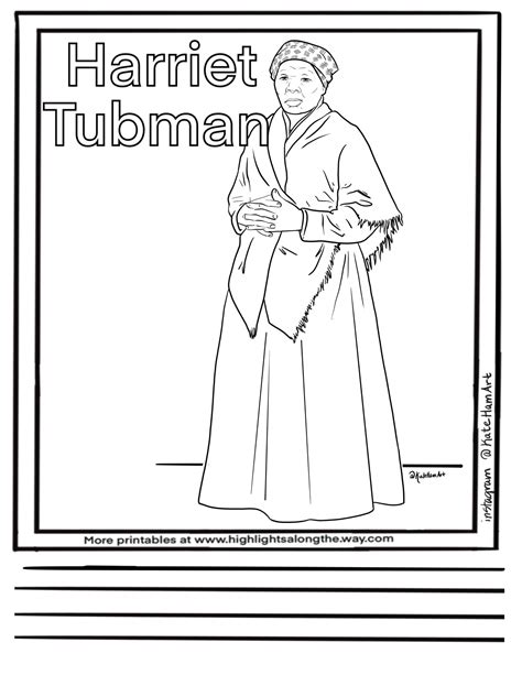 Harriet Tubman Coloring Shee