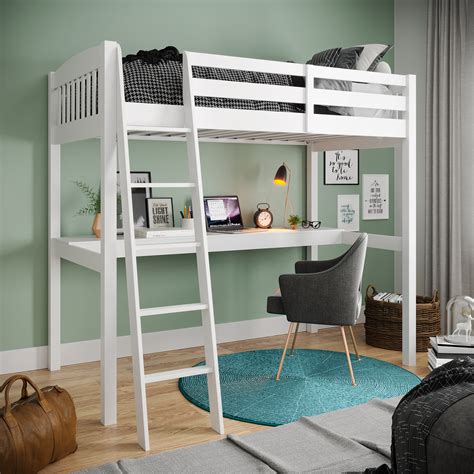 Harriet bee loft bed. by Harriet Bee. $149.99 $320.00. ( 2675) Dedicated order support for all your business needs. bed and desk. This high loft bed looks great while providing a practical sleep, store, and study solution in any space. Quality craftsmanship details include sturdy. Built to last, the combo Twin Loft bed with desk offers a classic look that will never ... 