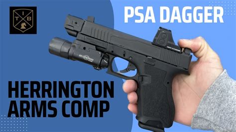 The BEST Compensator for the PSA Dagger... Herrington Arms HCDG. Highlights. Engineered to greatly reduce vertical recoil of your gun. Makes target re-acquisition easier with follow-up shots. Highly durable 6061 Aluminum for extreme longevity and lightness. Black Anodize or FDE Cerakote finish to complement your specific configuration.. 