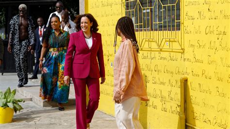 Harris, in Africa, confronts painful past, envisions future
