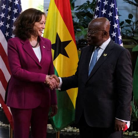 Harris meets with Ghana’s president as Africa trip begins