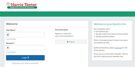 Harris teeter associate self assistance portal. Sign In. New to Harris Teeter? Create an Account. Having problems with your online account? Please contact our call center at 1-800-432-6111. 