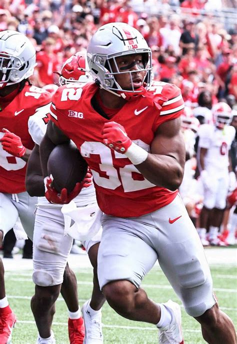 Harrison, Henderson each score a pair of TDs as No. 5 Ohio State rolls over Youngstown State 35-7