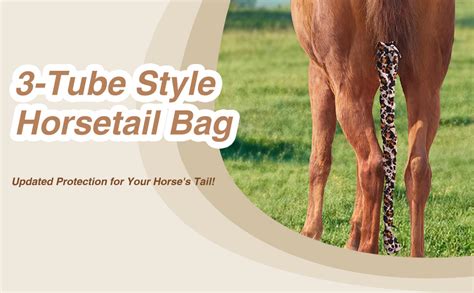 Harrison Howard 3 Tube Horse Tail Bag for Horses Braid-in Tail Bag