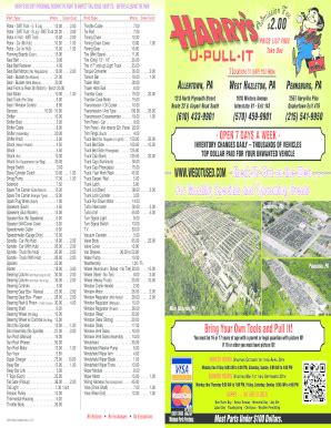 Get the info on Harry's U-Pull-It, which is placed close to Allentown (Pennsylvania). Home ; Junkyards near me ; ... customers can expect a wide range of good condition used auto parts at cheap prices. The salvage yard is praised for its extensive selection of parts, which makes it easy for customers to find exactly what they need for their .... 