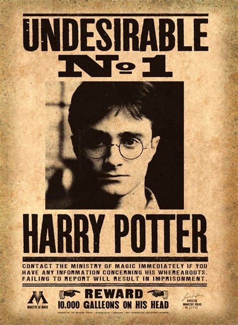 Harry Potter Wanted Poster Printable