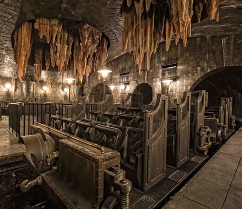 Harry potter and the escape from gringotts ride. There was a break-in of Gringotts Wizarding Bank on 1 May 1998, during the height of the Second Wizarding War. It was carried out by Harry Potter, Ron Weasley, and Hermione Granger in order to steal one of Lord Voldemort’s Horcruxes from the vault belonging to the Lestrange family. The trio were assisted by … 