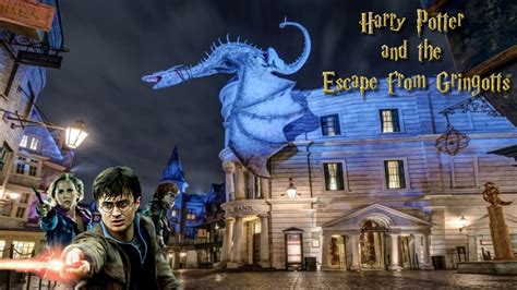 Harry potter escape from gringotts ride. ORLANDO, Florida -- Escape From Gringotts is one hell of a ride, a technologically awesome thrill that puts you in the middle of Harry Potter's dramatic break in and escape from the wizarding ... 