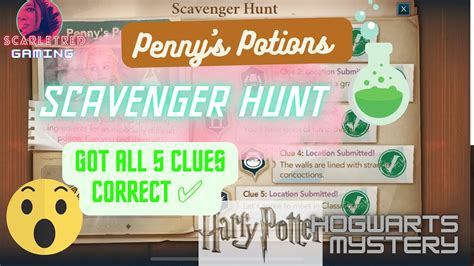 Harry Potter Hogwarts Mystery Scavenger Hunt Event. The scavenger hunt is a new event released globally on Aug 2022, more information on that: Use clues to decipher the location of the missing item.. 