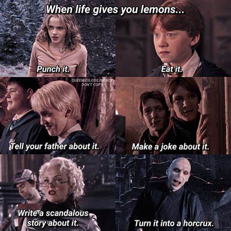 Harry potter lemon. A lemon is a yellow fruit with juice that is very acidic and very high in Vitamin C. There were also numerous wizard and Muggle sweets and confections that were lemon-flavoured, such as sherbet lemon and lemon ice pop and lemon meringue pie. Severus Snape enjoyed sucking on lemons for lunch. During the 1992–1993 school year, Ron Weasley found … 