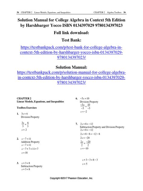 Harshbarger College To Algebra Math Xl Answers
