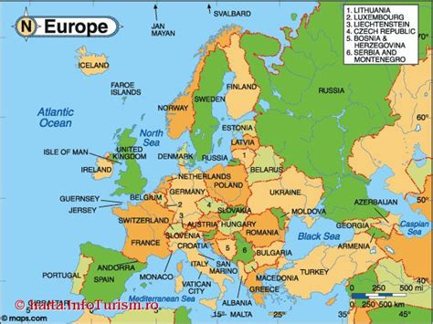 Harta Europa - Infoturism.ro