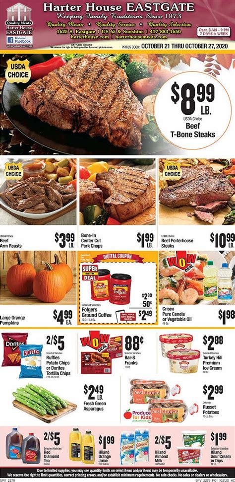 Harter house hollister mo weekly ad. October 4, 2023. Check out the latest Harter House weekly ad, valid from Oct 04 – Oct 10, 2023. Harter House has special promotions running all the time and you can find great savings in select departments and throughout the store every other week. Slide into amazing savings and grab great deals this week on Kraft Mac & Cheese, Pace Picante ... 