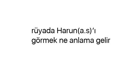 Harun ne anlama gelir