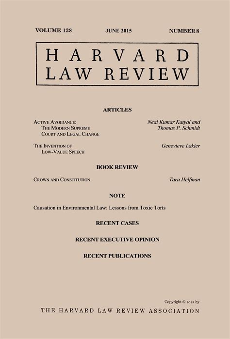 Harvard Law Review Volume 128 Number 8 June 2015