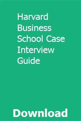 Harvard business school case interview guide. - Mk 5 golf fsi service manual.
