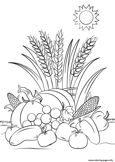 Harvest Printable Coloring Pages