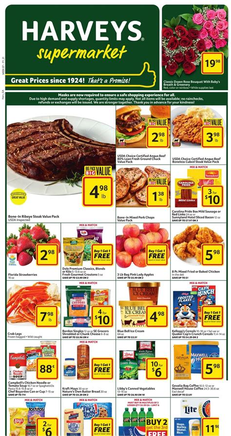 Harveys Supermarket Weekly (Special Offer Of The Week) Ad preview valid from Wednesday 10/11/2023 to Tuesday 10/17/2023. Browse current weekly ad and …. 