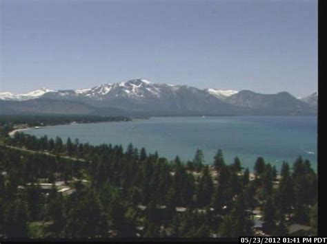 Tahoe's Best LIVE VIDEO WEB CAM is located at the top of Harveys Resort & Casino in South Lake Tahoe, NV. (Pacific Time Zone) The cam to the left provides you with an up-to-date picture of the current weather in South Lake Tahoe. Be sure to check back frequently to see the current Lake Tahoe weather conditions via our live cam.. 