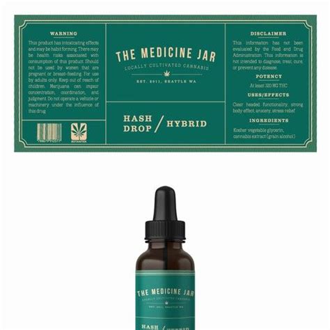 Hash Drop Tincture Labels Product label contest