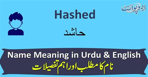 Hashed (حاشد) Name Meaning in Urdu, Lucky Numbers, Lucky Days