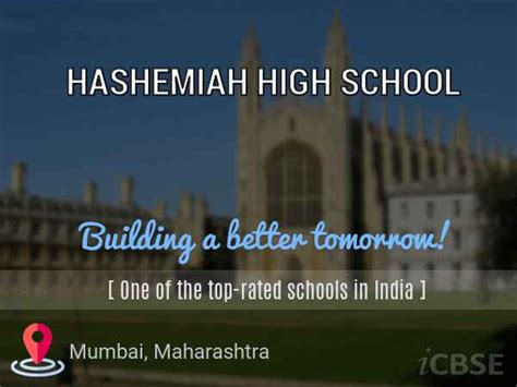 Hashemiah High School, Mumbai - Address, Reviews, Fees and …