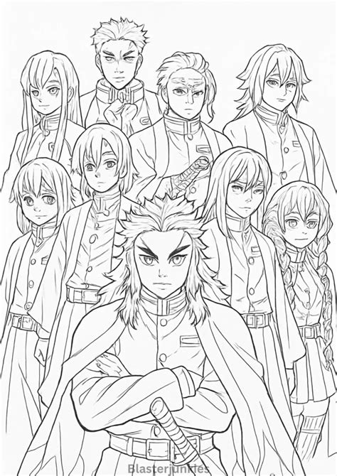 Hashira Coloring Pages