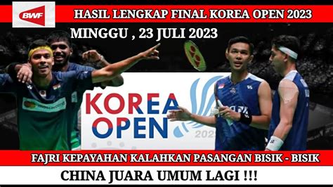 Hasil final korea open 2023. Net hasil pengeluaran hong.